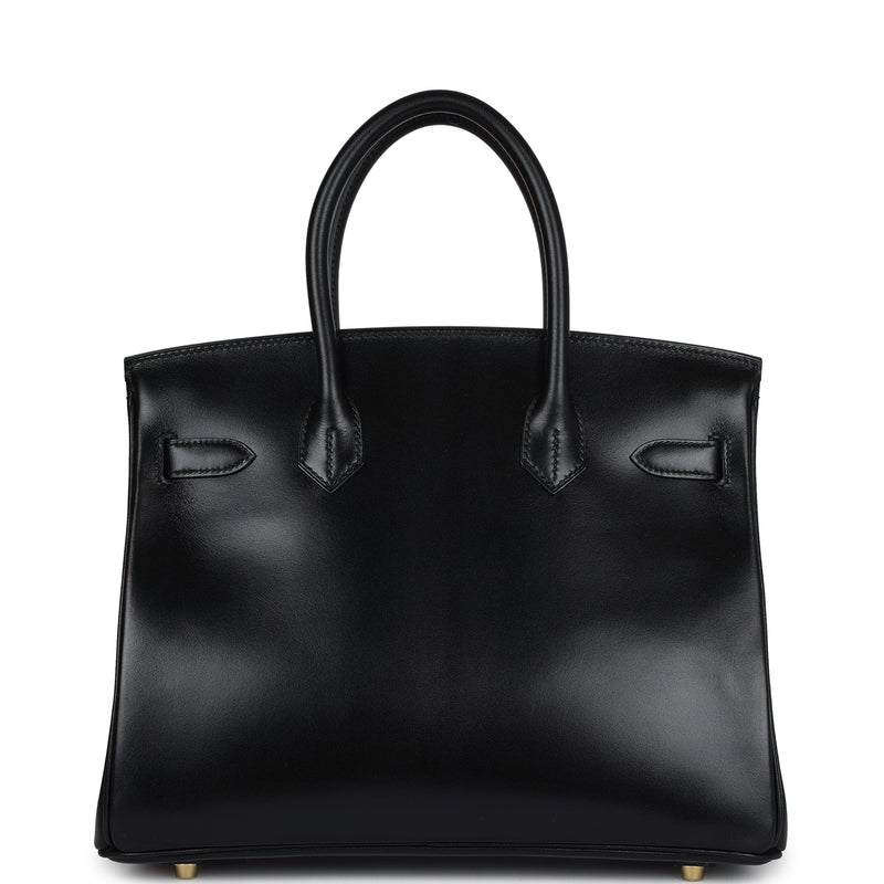 Hermes Birkin 30 Black Box Gold Hardware