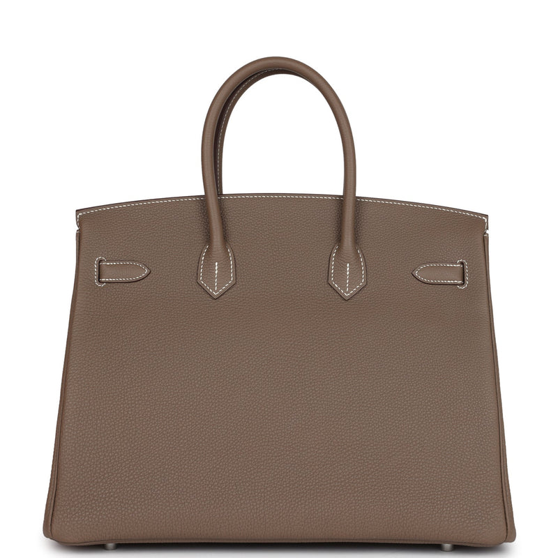 Hermes Birkin 35 Etoupe Togo Palladium Hardware