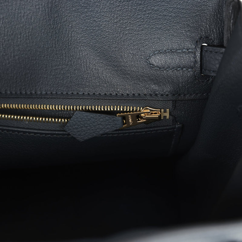 Hermes Birkin 25 Gris Misty Togo Permabrass Hardware