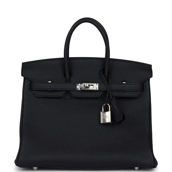 Hermes Birkin 25 Black Togo Palladium Hardware