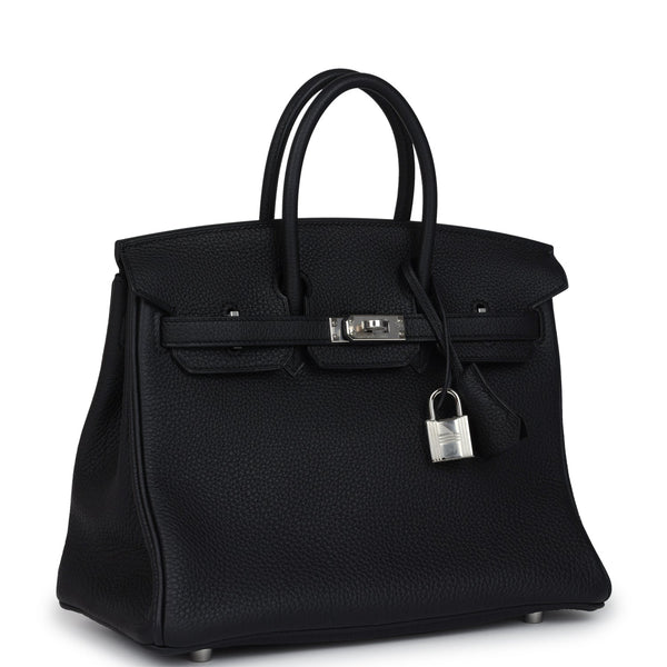Hermes Birkin 25 Black Togo Palladium Hardware