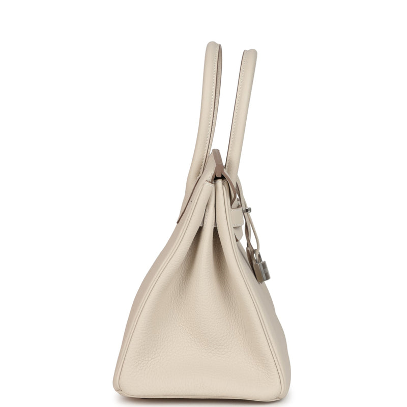 Hermes Birkin 30 Craie Togo Palladium Hardware