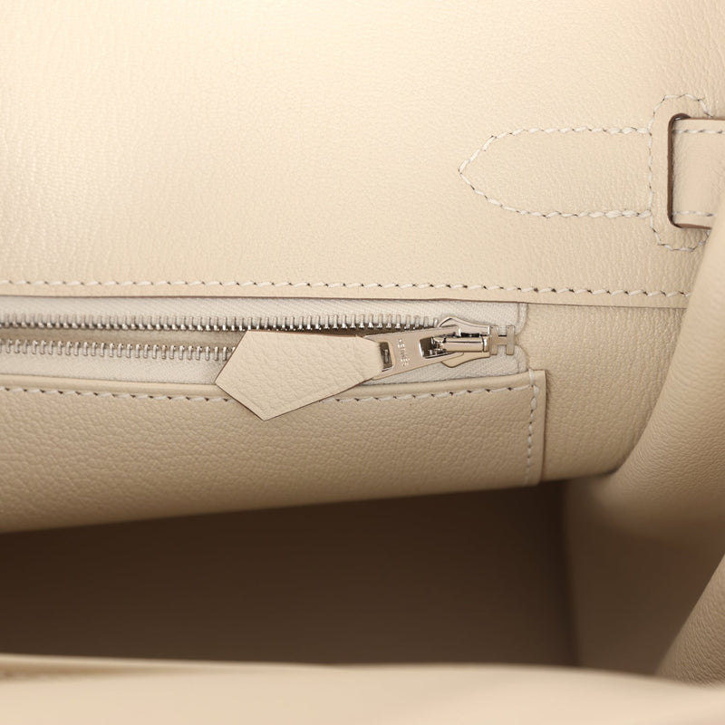 Hermes Birkin 30 Craie Togo Palladium Hardware