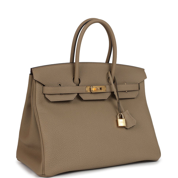 Hermes Birkin 35 Beige Marfa Togo Gold Hardware