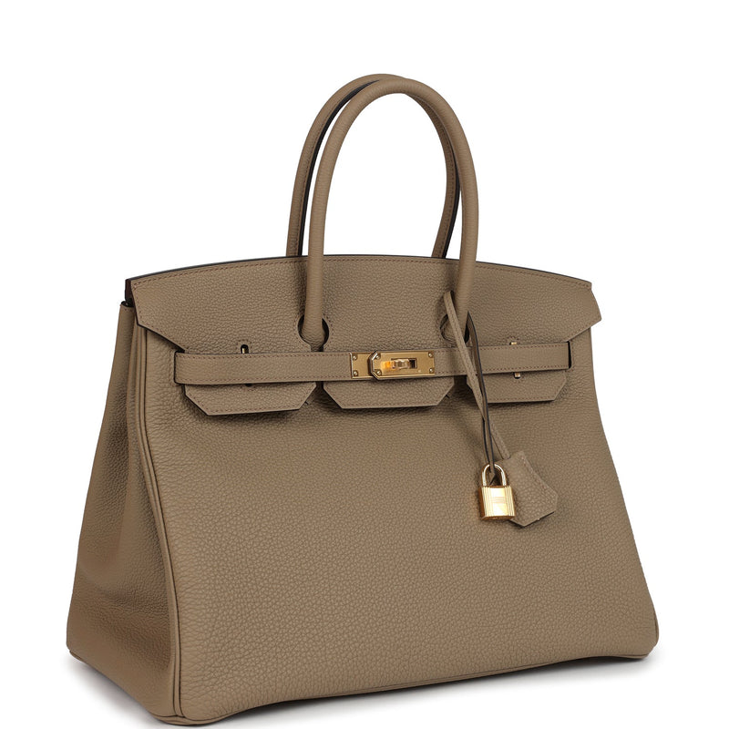 Hermes Birkin 35 Beige Marfa Togo Gold Hardware