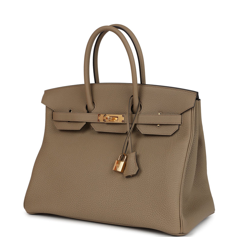 Hermes Birkin 35 Beige Marfa Togo Gold Hardware