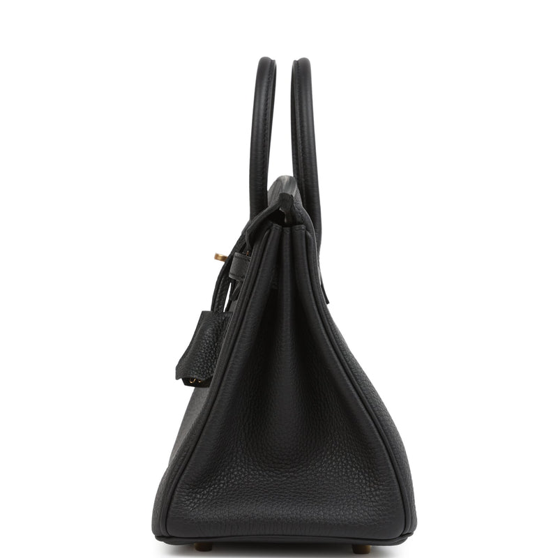 Hermes Birkin 25 Black Togo Gold Hardware