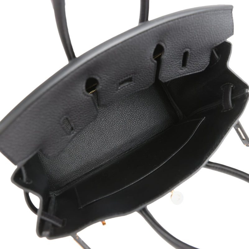 Hermes Birkin 25 Black Togo Gold Hardware