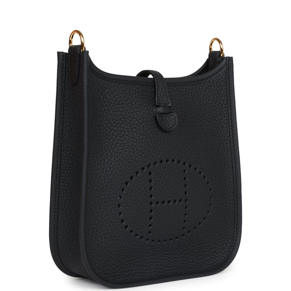 Hermes Evelyne TPM Black Clemence Gold Hardware