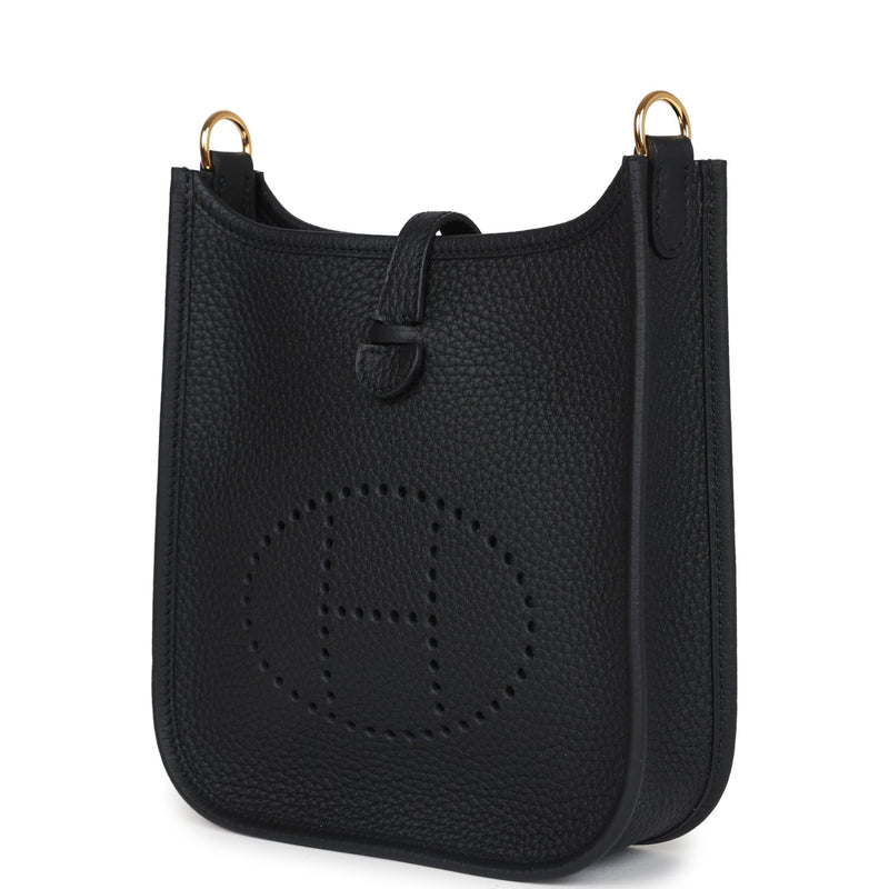 Hermes Evelyne TPM Black Clemence Gold Hardware