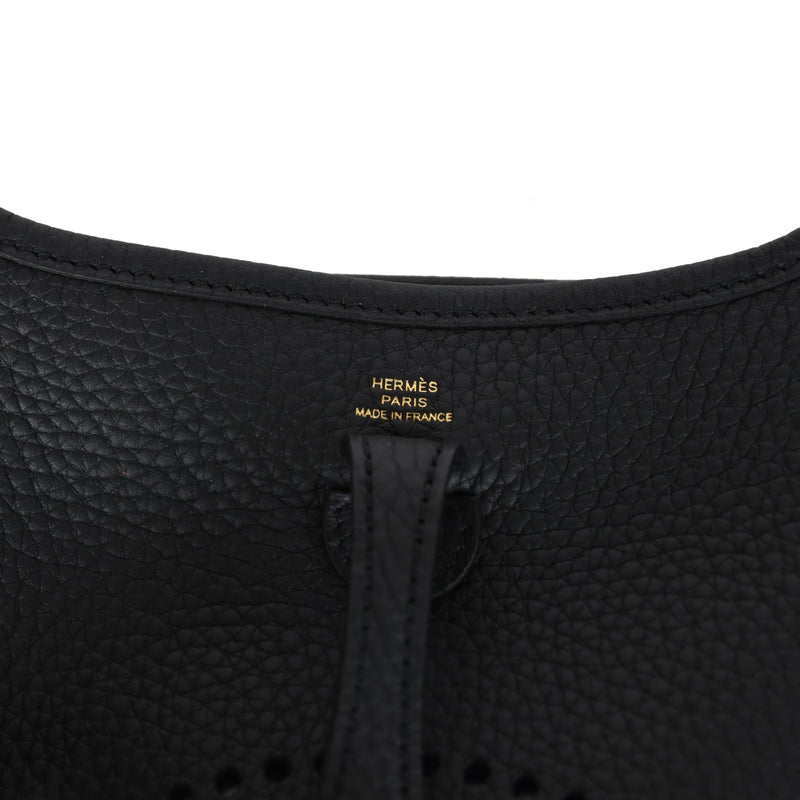 Hermes Evelyne TPM Black Clemence Gold Hardware