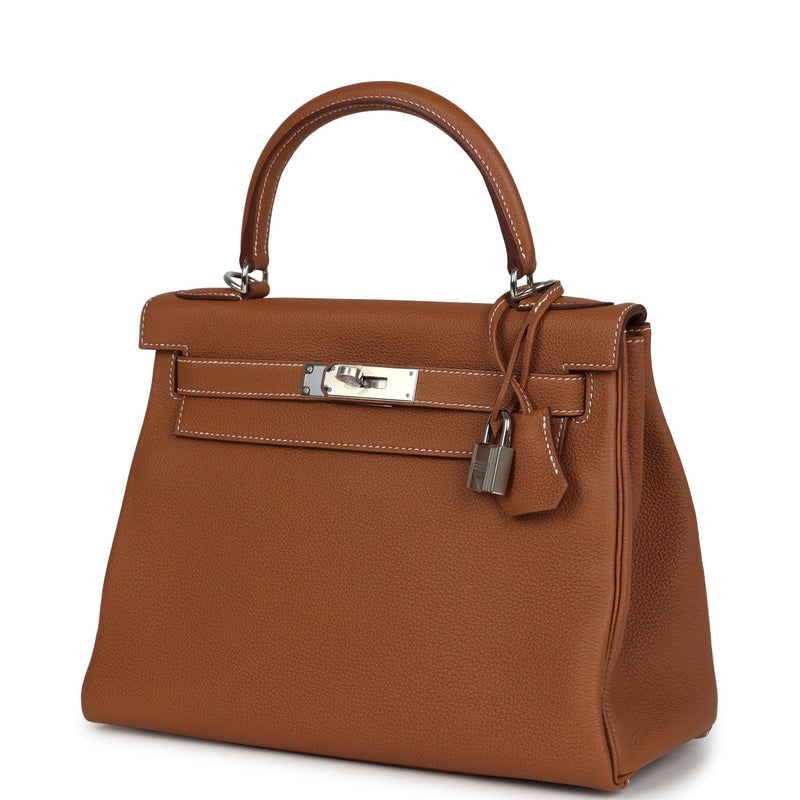 Hermes Kelly Retourne 28 Gold Togo Palladium Hardware