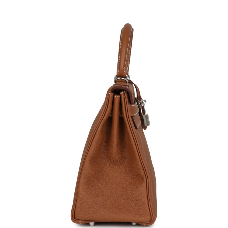 Hermes Kelly Retourne 28 Gold Togo Palladium Hardware