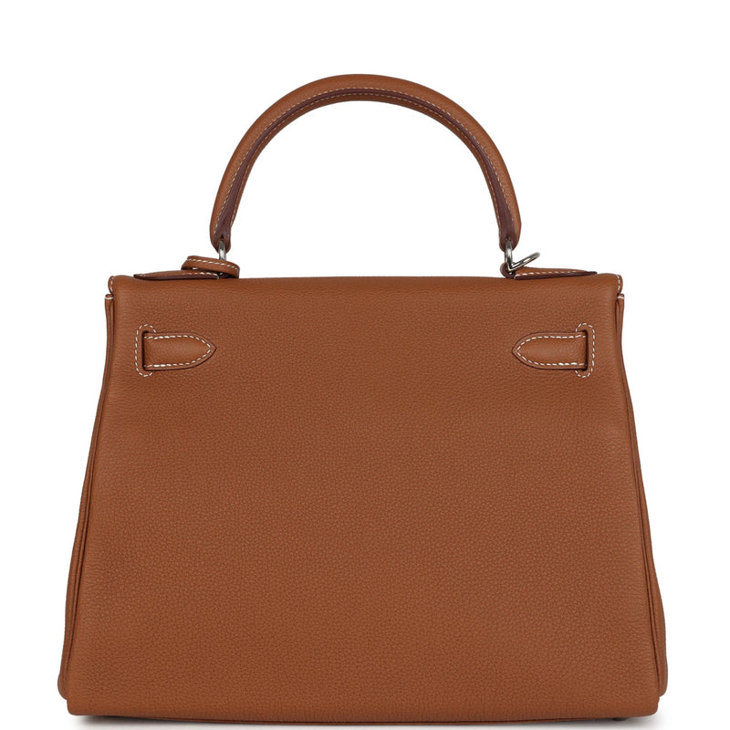 Hermes Kelly Retourne 28 Gold Togo Palladium Hardware