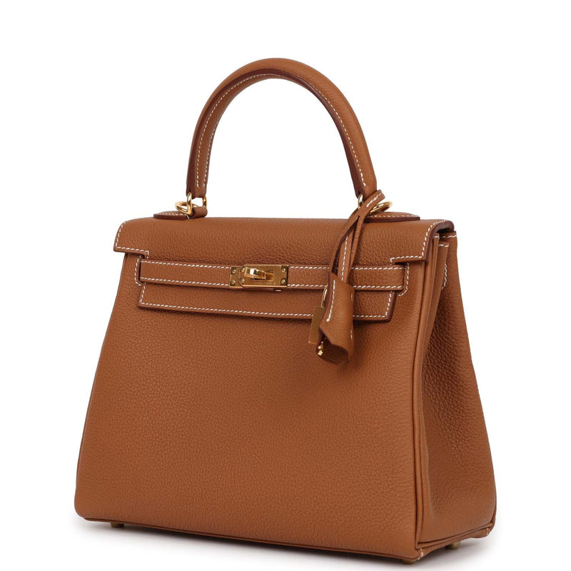 Hermes Kelly Retourne 25 Gold Togo Gold Hardware