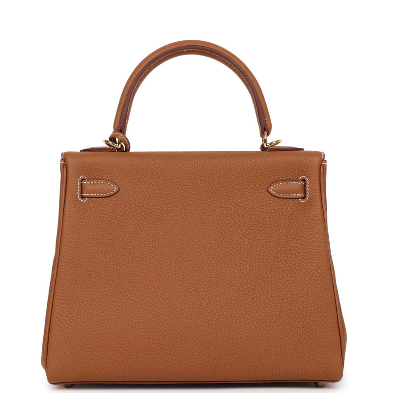 Hermes Kelly Retourne 25 Gold Togo Gold Hardware