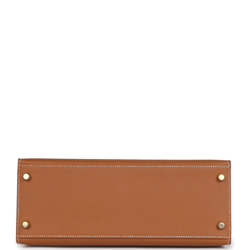 Hermes Kelly Sellier 28 Gold Epsom Gold Hardware