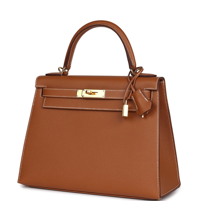 Hermes Kelly Sellier 28 Gold Epsom Gold Hardware