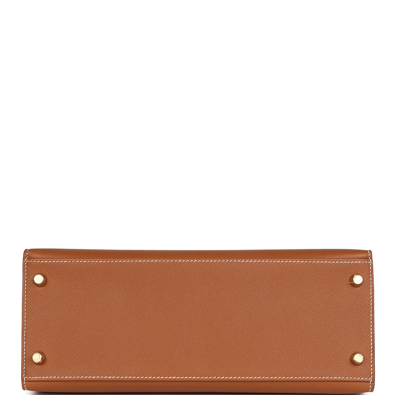 Hermes Kelly Sellier 28 Gold Epsom Gold Hardware