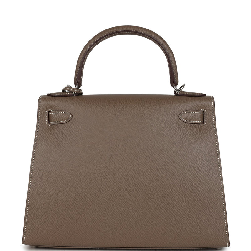 Hermes Kelly Sellier 28 Etoupe Epsom Palladium Hardware