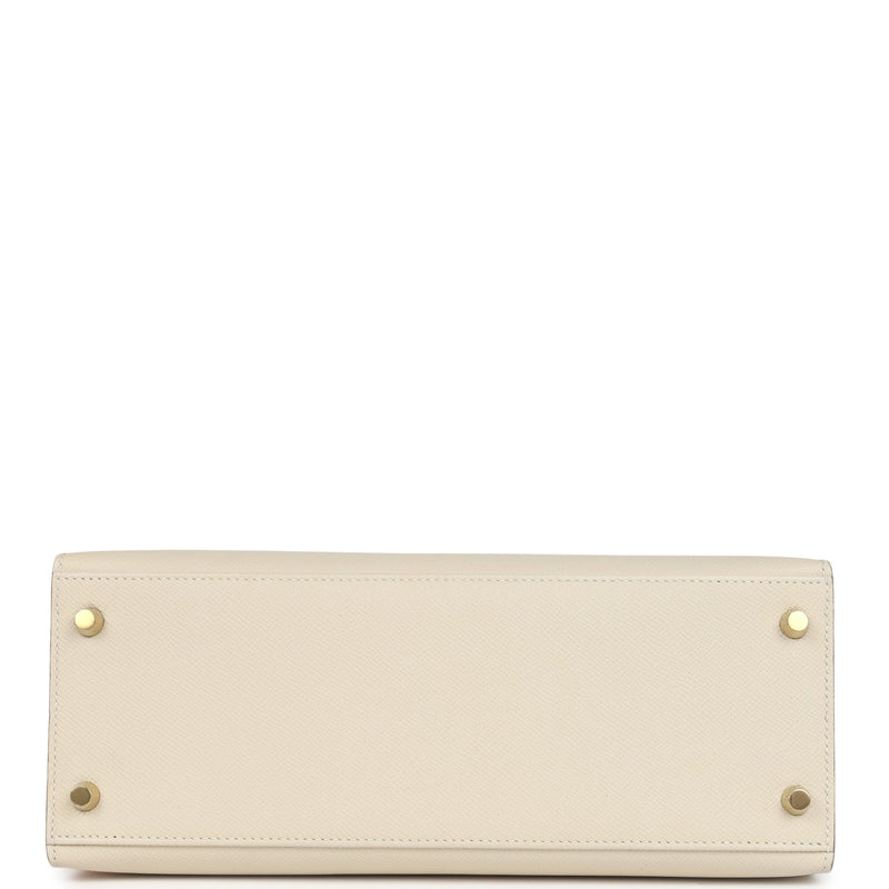 Hermes Kelly Sellier 28 Craie Epsom Gold Hardware