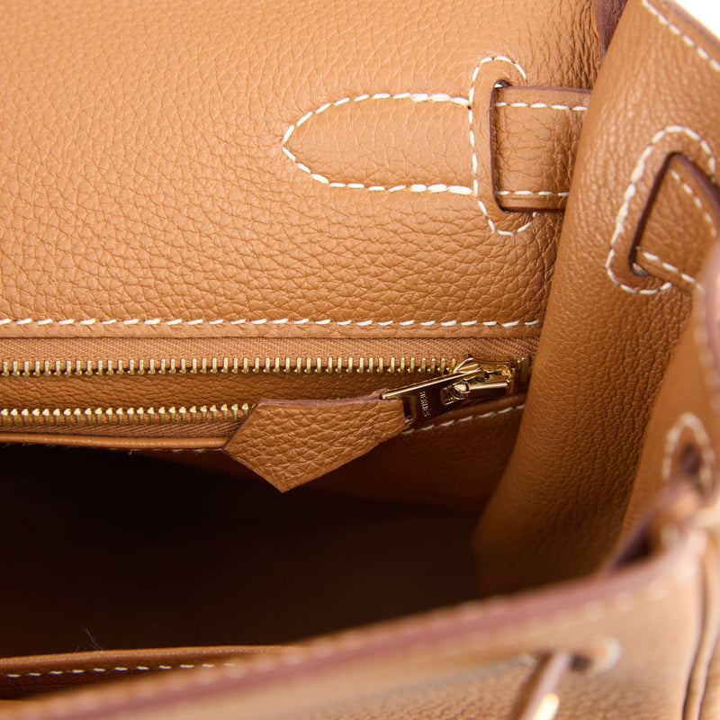 Pre-owned Hermes Kelly Retourne 28 Gold Togo Gold Hardware