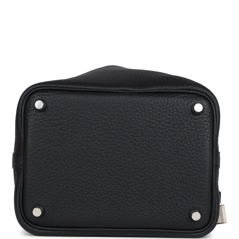 Hermes Picotin Lock 18 Black Clemence Palladium Hardware