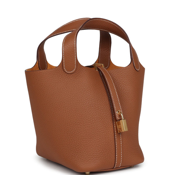 Hermes Picotin Lock 18 Gold Clemence Gold Hardware