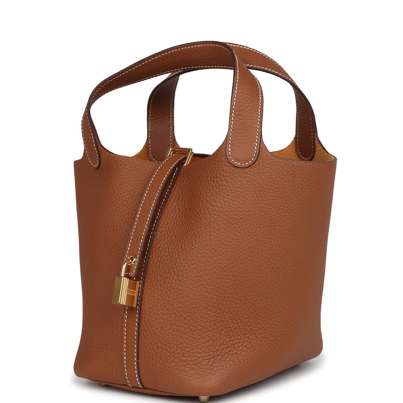 Hermes Picotin Lock 18 Gold Clemence Gold Hardware