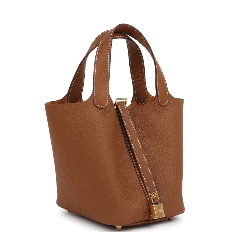 Hermes Picotin Lock 18 Gold Clemence Gold Hardware